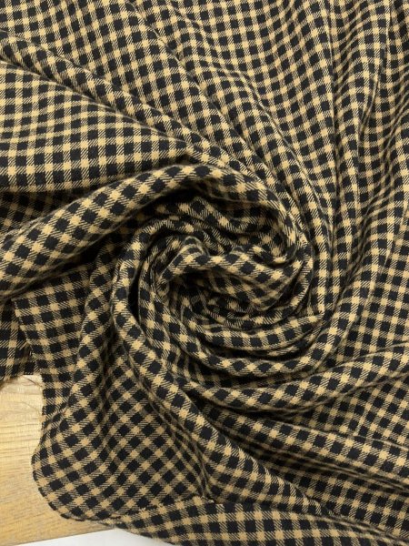 画像7: 生地：柔らかウールギンガムチェック（ブラウン／ブラック）  (7)