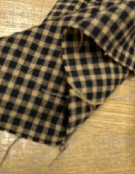 画像8: 生地：柔らかウールギンガムチェック（ブラウン／ブラック）  (8)