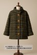 画像1: 生地:ウールざっくりチェックツイード(カーキ/ブラック×ベージュ) (1)