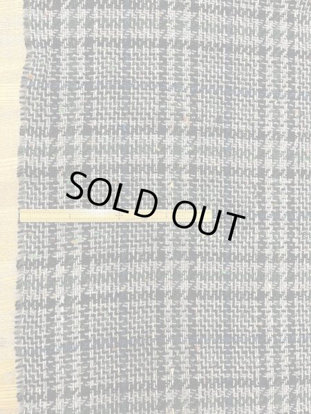 画像2: 生地：ウールざっくりチェックツイード（カーキ／ブラック×ベージュ） (2)