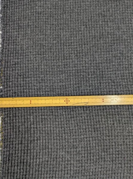 画像3: 生地：綿ポリエステル ワッフルニット（杢グレー） (3)