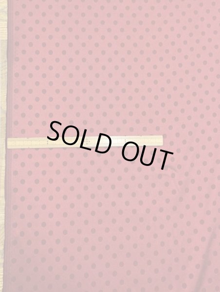 画像2: 生地：ポリエステル100％ジャガード 水玉（レッド） (2)