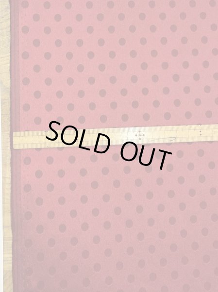 画像3: 生地：ポリエステル100％ジャガード 水玉（レッド） (3)