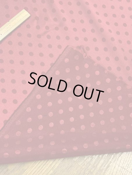 画像4: 生地：ポリエステル100％ジャガード 水玉（レッド） (4)