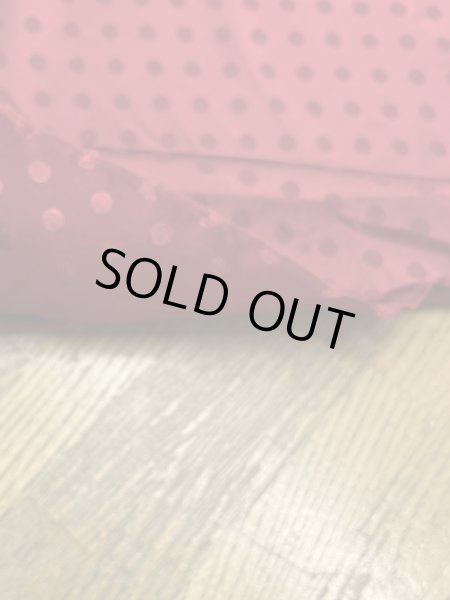 画像5: 生地：ポリエステル100％ジャガード 水玉（レッド） (5)