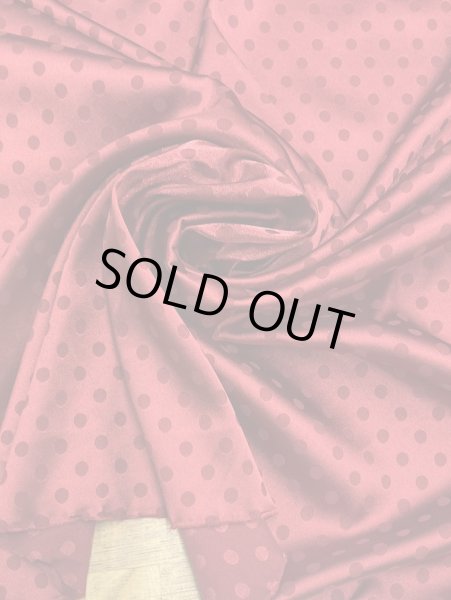 画像7: 生地：ポリエステル100％ジャガード 水玉（レッド） (7)