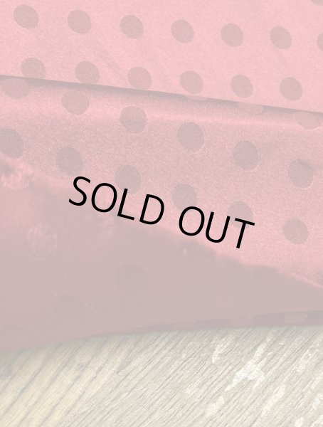 画像8: 生地：ポリエステル100％ジャガード 水玉（レッド） (8)