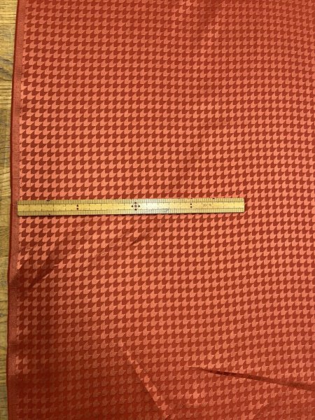 画像1: 生地：ポリエステル100％和風ジャガード（赤茶） (1)