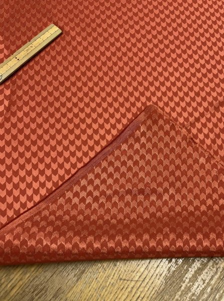 画像3: 生地：ポリエステル100％和風ジャガード（赤茶） (3)