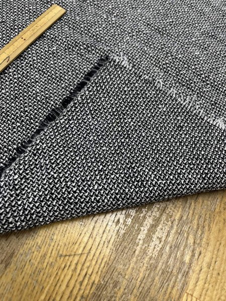 画像4: 生地：コットンウールツイード（黒／白） (4)