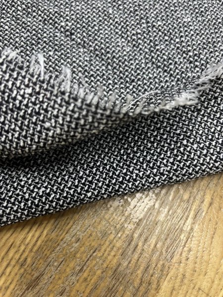 画像5: 生地：コットンウールツイード（黒／白） (5)