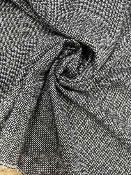 画像7: 生地：コットンウールツイード（黒／白） (7)