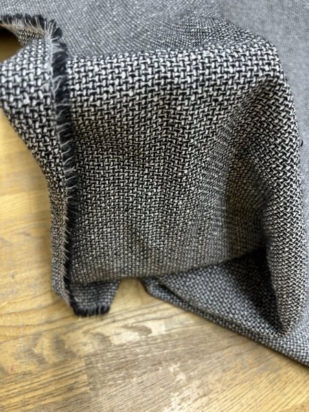 画像8: 生地：コットンウールツイード（黒／白） (8)