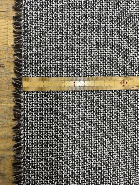 画像2: 生地：コットンウールツイード（こげ茶／白） (2)