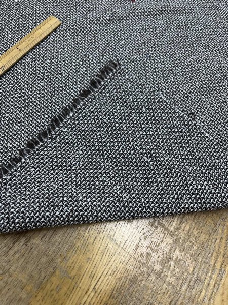 画像3: 生地：コットンウールツイード（こげ茶／白） (3)