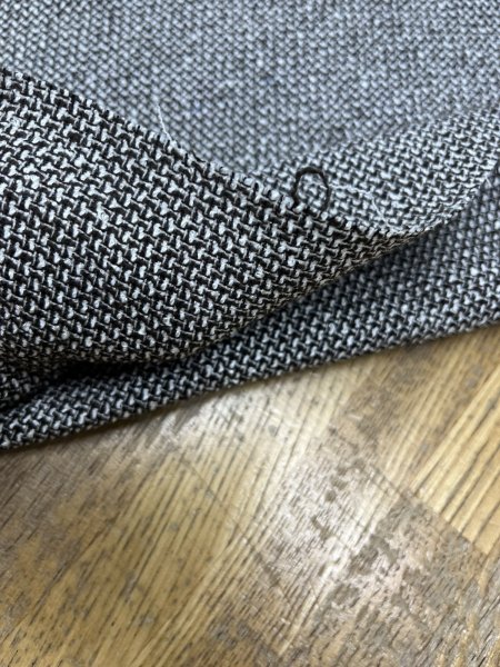 画像4: 生地：コットンウールツイード（こげ茶／白） (4)