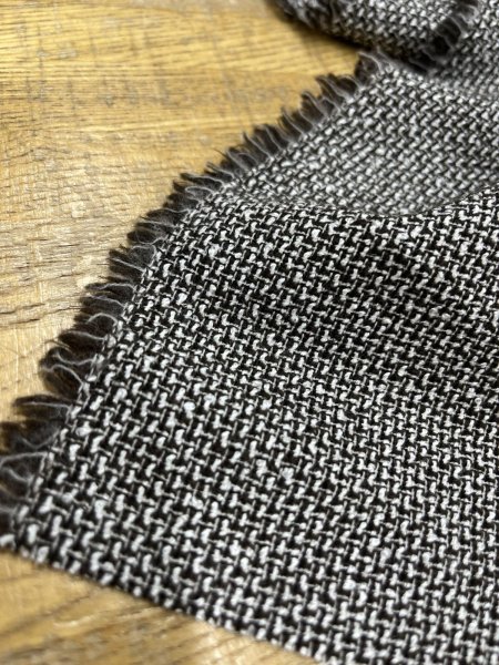 画像7: 生地：コットンウールツイード（こげ茶／白） (7)