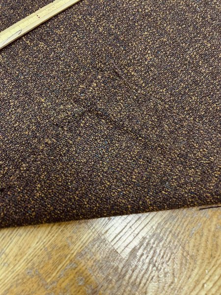 画像4: 生地：ウール100％ミックスツイード（茶系） (4)