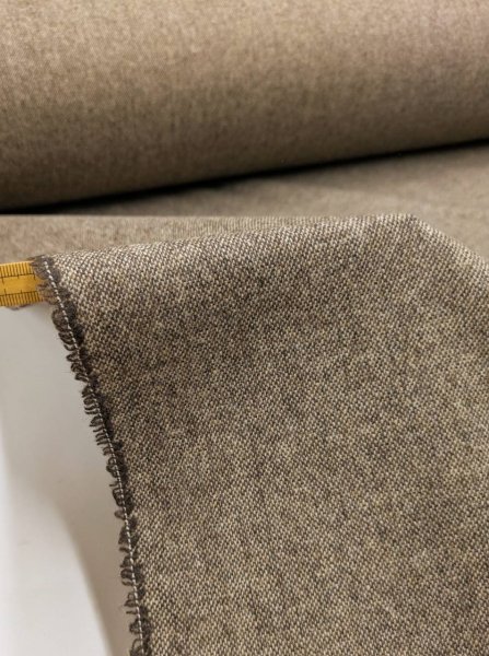 画像4: 生地：平織りウール混ネップツイード（霜降りブラウン系） (4)