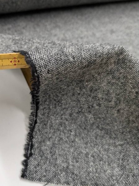 画像4: 生地：平織りウール混ネップツイード（霜降りブラック系） (4)