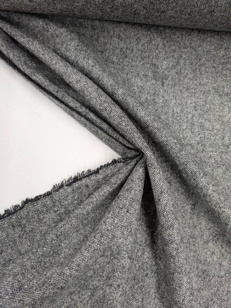 画像6: 生地：平織りウール混ネップツイード（霜降りブラック系） (6)
