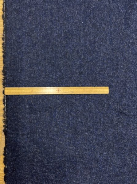 画像2: 生地：平織りウール混ネップツイード（紺系） (2)