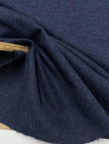 画像6: 生地：平織りウール混ネップツイード（紺系） (6)