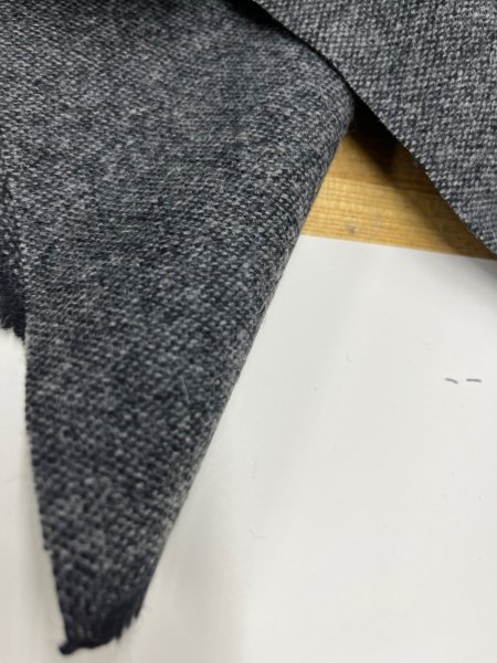 画像8: 生地：平織りウール混ネップツイード（霜降りチャコールグレー系） (8)