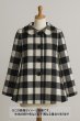 画像1: 生地：ウール厚手ブロックチェック（白×黒） (1)