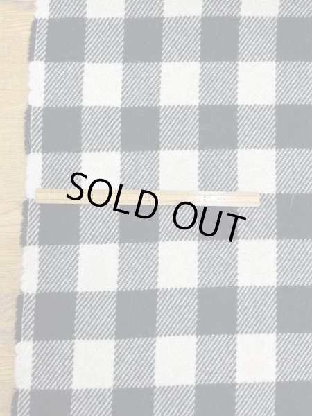 画像3: 生地：ウール厚手ブロックチェック（白×黒） (3)