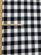 画像2: 生地：ウール厚手ブロックチェック（白×黒） (2)