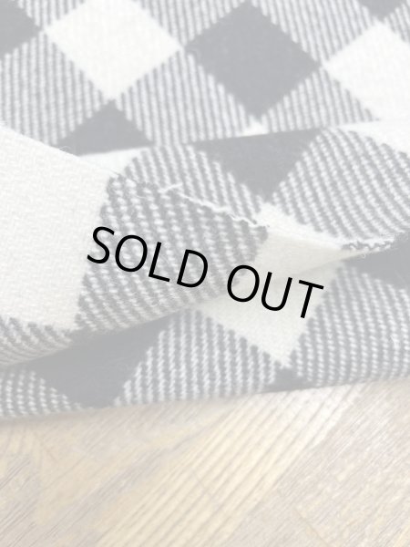 画像6: 生地：ウール厚手ブロックチェック（白×黒） (6)