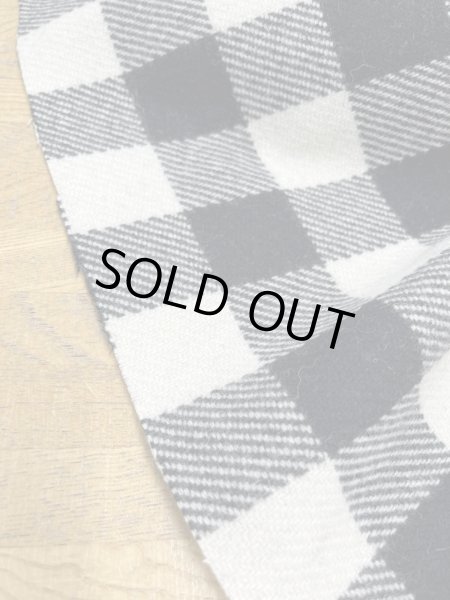 画像9: 生地：ウール厚手ブロックチェック（白×黒） (9)