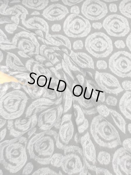 画像6: 生地：ウールポリエステル混 サークル柄ニット（ブラック×グレー） (6)