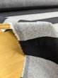 画像5: 生地： ツイード太ボーダー柄ウール（グレー／黒） (5)