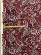 画像2: 生地:ポリエステル100%ペイズリー柄プリント(赤系) (2)