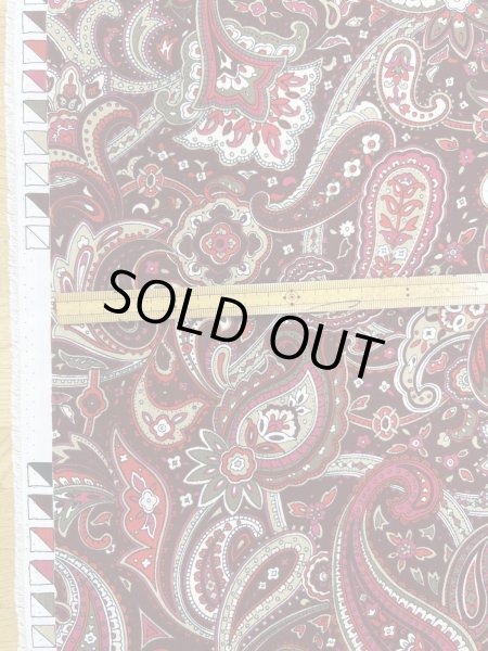 画像3: 生地：ポリエステル100％ペイズリー柄プリント（赤系） (3)