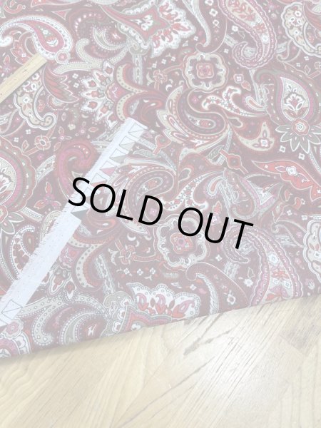 画像4: 生地：ポリエステル100％ペイズリー柄プリント（赤系） (4)