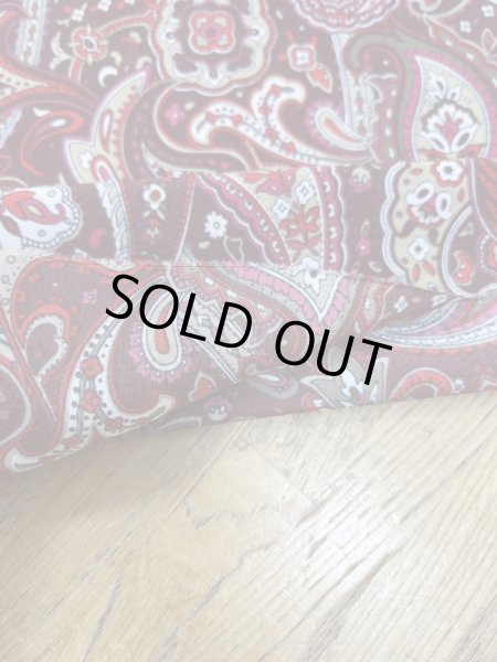 画像5: 生地：ポリエステル100％ペイズリー柄プリント（赤系） (5)