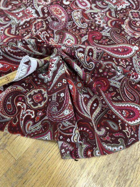 画像6: 生地:ポリエステル100%ペイズリー柄プリント(赤系) (6)