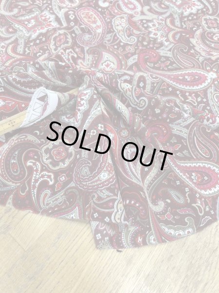 画像6: 生地：ポリエステル100％ペイズリー柄プリント（赤系） (6)