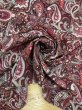 画像7: 生地:ポリエステル100%ペイズリー柄プリント(赤系) (7)