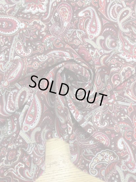 画像7: 生地：ポリエステル100％ペイズリー柄プリント（赤系） (7)