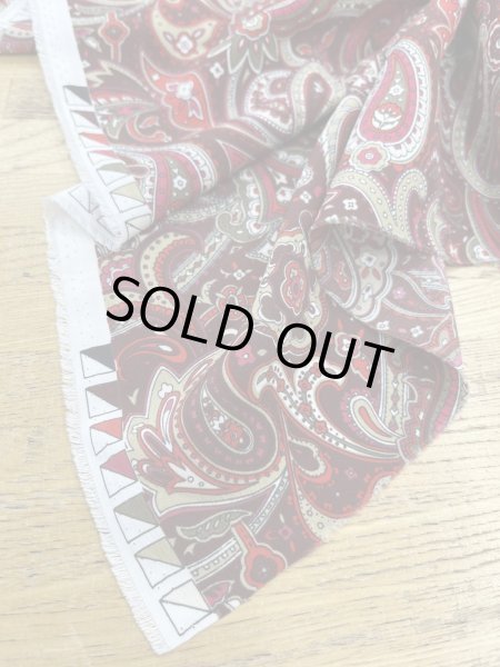 画像8: 生地：ポリエステル100％ペイズリー柄プリント（赤系） (8)