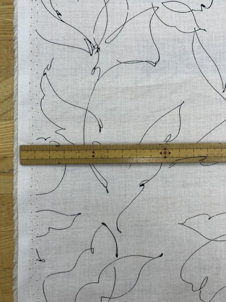 画像3: 生地：綿60ローンシルクソフトプリント（白地×黒ライン） (3)