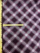 画像2: 生地：チェック柄プリントアクリルニット（エンジ×パープル） (2)