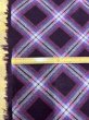 画像3: 生地：チェック柄プリントアクリルニット（エンジ×パープル） (3)