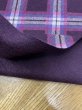 画像5: 生地：チェック柄プリントアクリルニット（エンジ×パープル） (5)