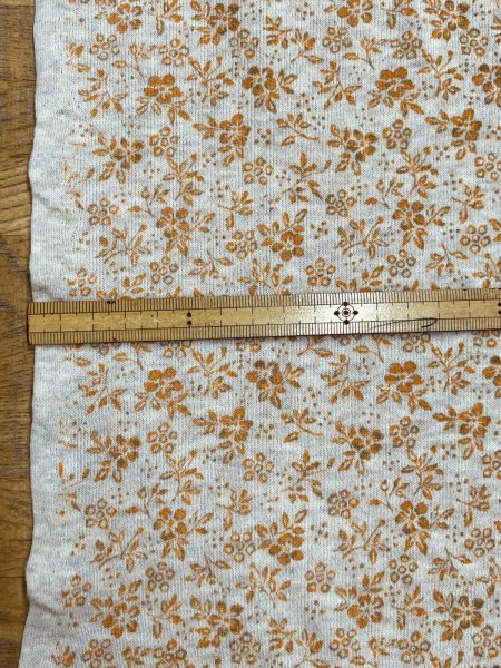 画像3: 生地：花柄プリントミニ裏毛ニット（ベージュ×オレンジ） (3)