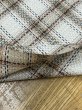 画像5: 生地： ゆる編みチェック柄ウール（ベージュ×茶） (5)